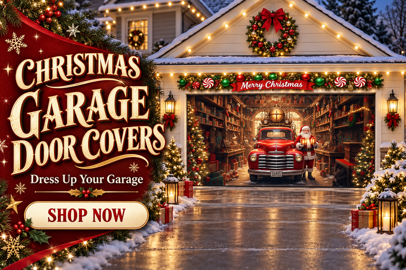 Christmas Garage Door Cover