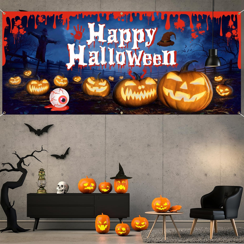 Happy Halloween & Harvest Pumpkin | Halloween Garage Door Banner Cover