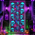 Pumpkin Spooky Halloween Door Banner Halloween Door Cover Neon Skull