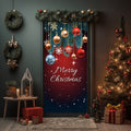 Festive Ornaments Christmas Door Cover