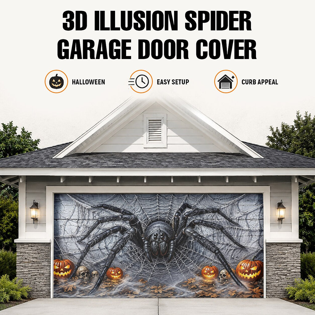 Halloween Spider Garage Door Cover