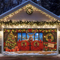 Christmas Garage Cover 3D Reindeer Breaking Through