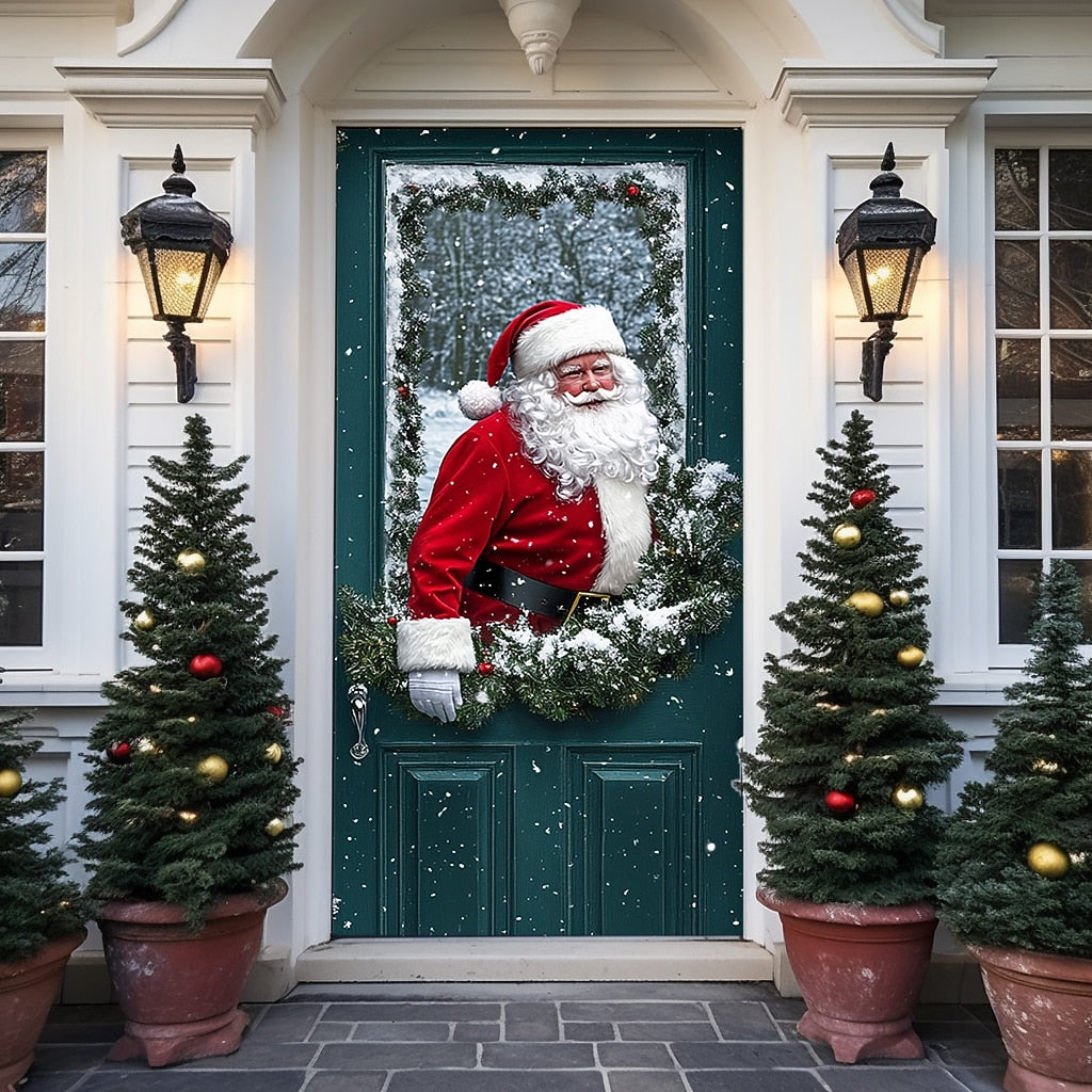 Santa Claus Christmas Door Cover