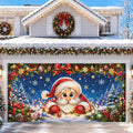 Cute Snowy Santa Garage Door Cover