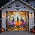 Witch Night & Full Moon Graveyard | Halloween Garage Door Banner Cover
