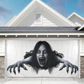 Halloween Creepy Ghost Woman Garage Door Cover