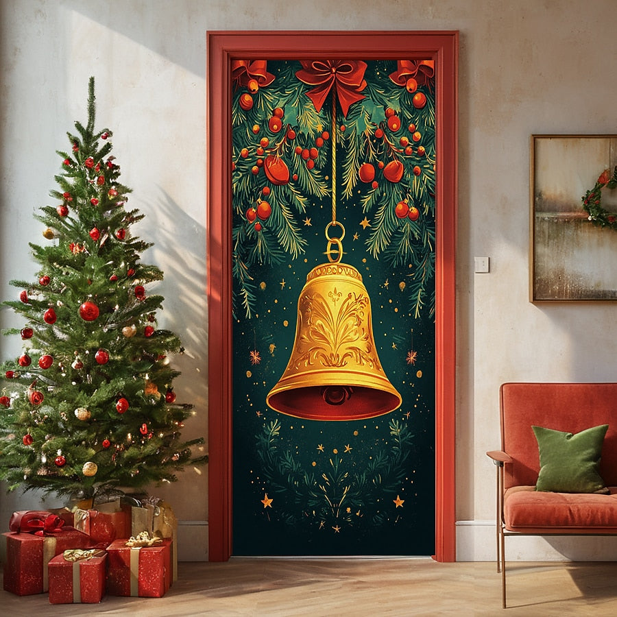Snowman Christmas Door Cover