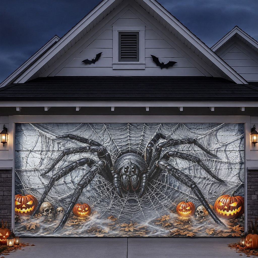 Halloween Spider Garage Door Cover