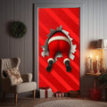 Red Bells & Ribbon Christmas Door Cover