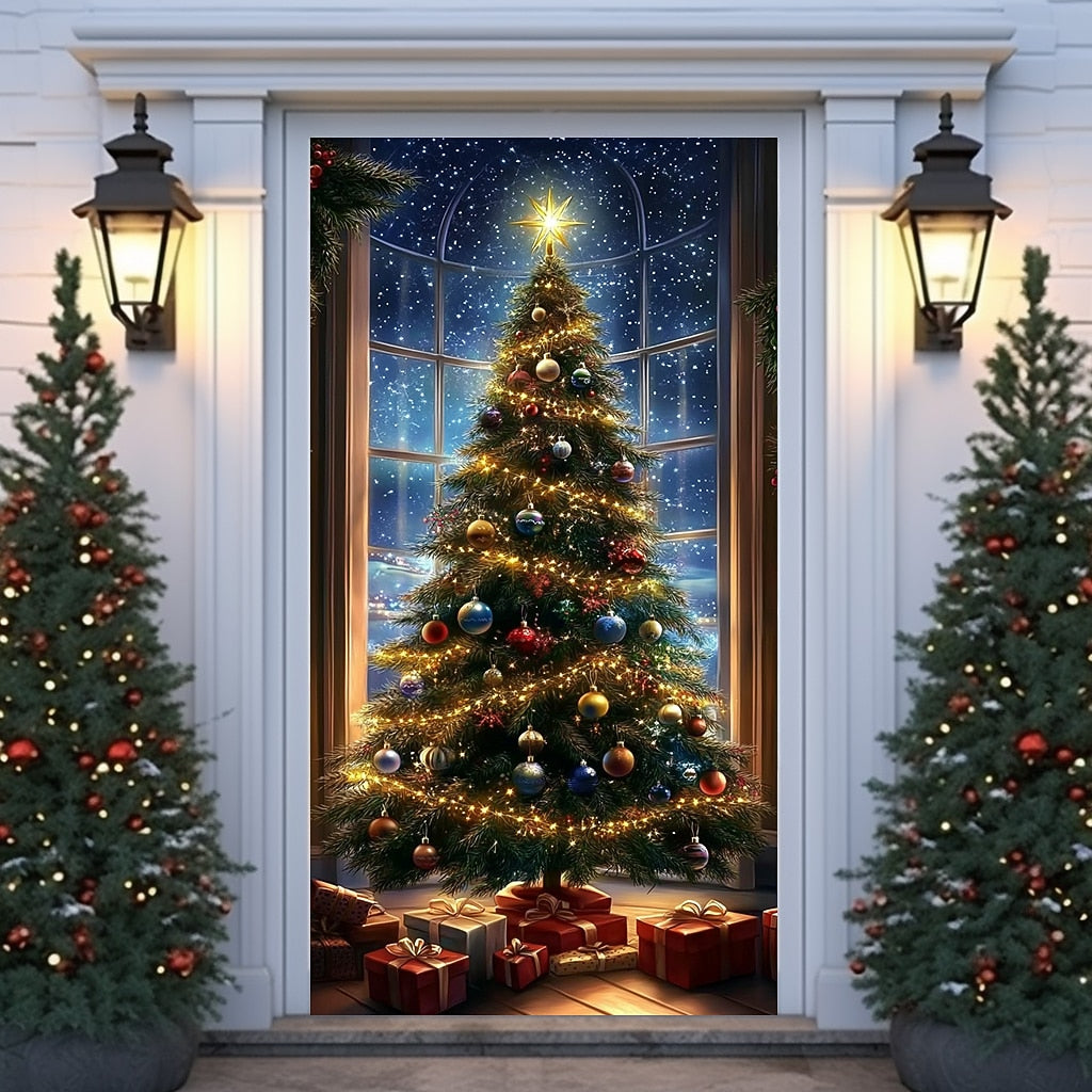 Ornament Christmas Tree Christmas Door Cover