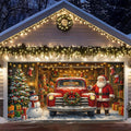 Vintage Red Truck Garage Door Cover
