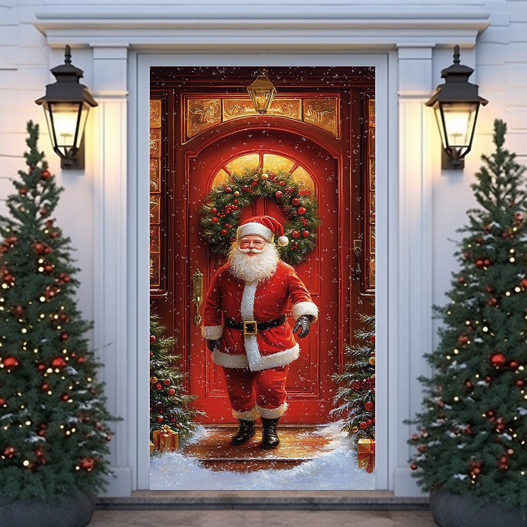 Santa Claus Christmas Door Cover