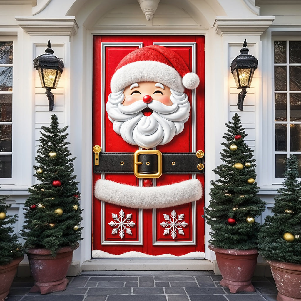 Santa Claus Chimney Christmas Door Cover