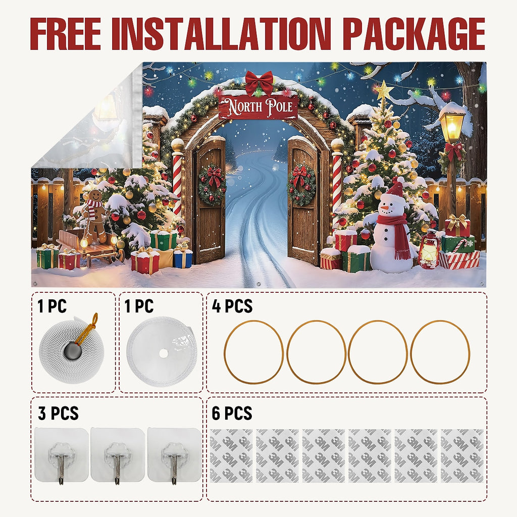 Baubles & Snowflakes Garage Door Cover