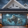 Grim Reaper Graveyard | Halloween Garage Door Banner Cover