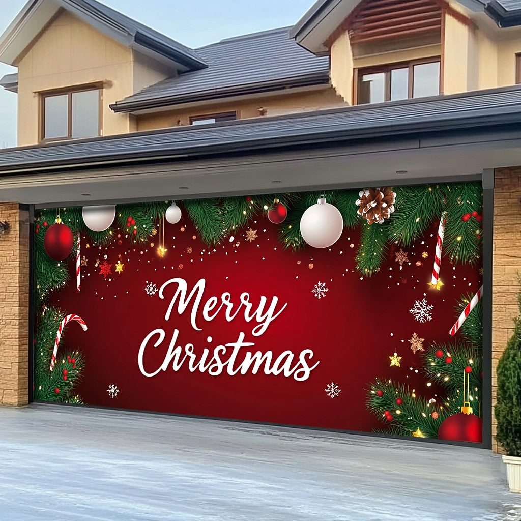 Christmas Stockings Garage Door Cover