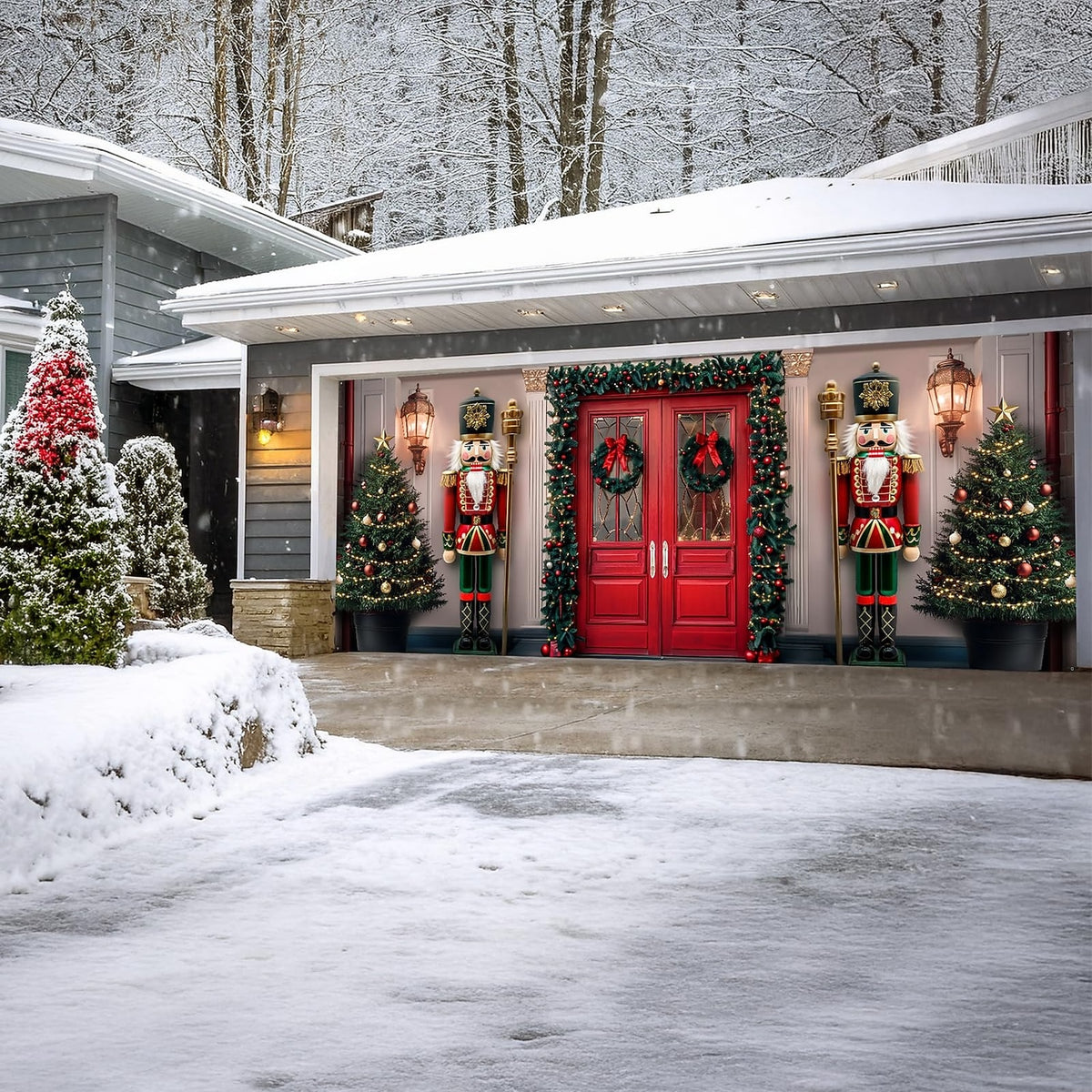Vintage Nutcracker Garage Door Cover
