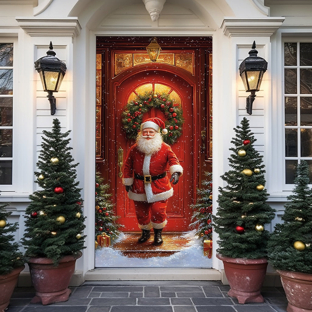 Santa Claus Christmas Door Cover