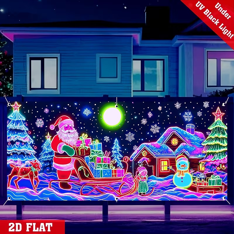 Santa Sleigh with Gifts Garage Door Cover