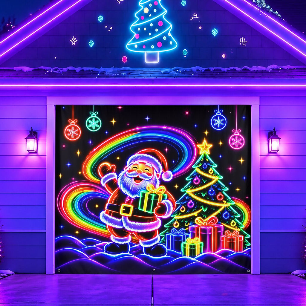 Blacklight Christmas Garage Cover UV Reactive Christmas Angel