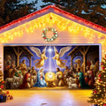 Nativity Scene Garage Door Cover