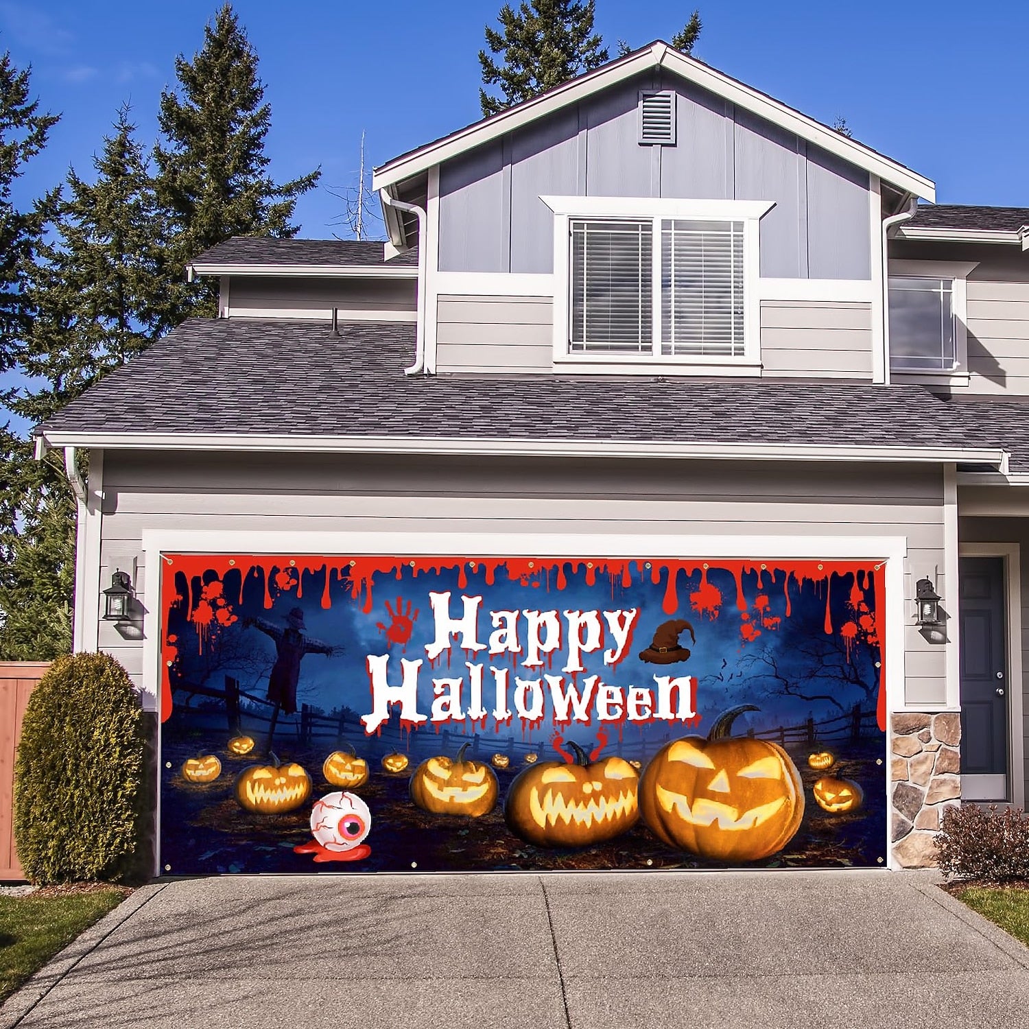 Happy Halloween & Harvest Pumpkin | Halloween Garage Door Banner Cover