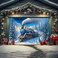 Christmas Train Garage Door Cover