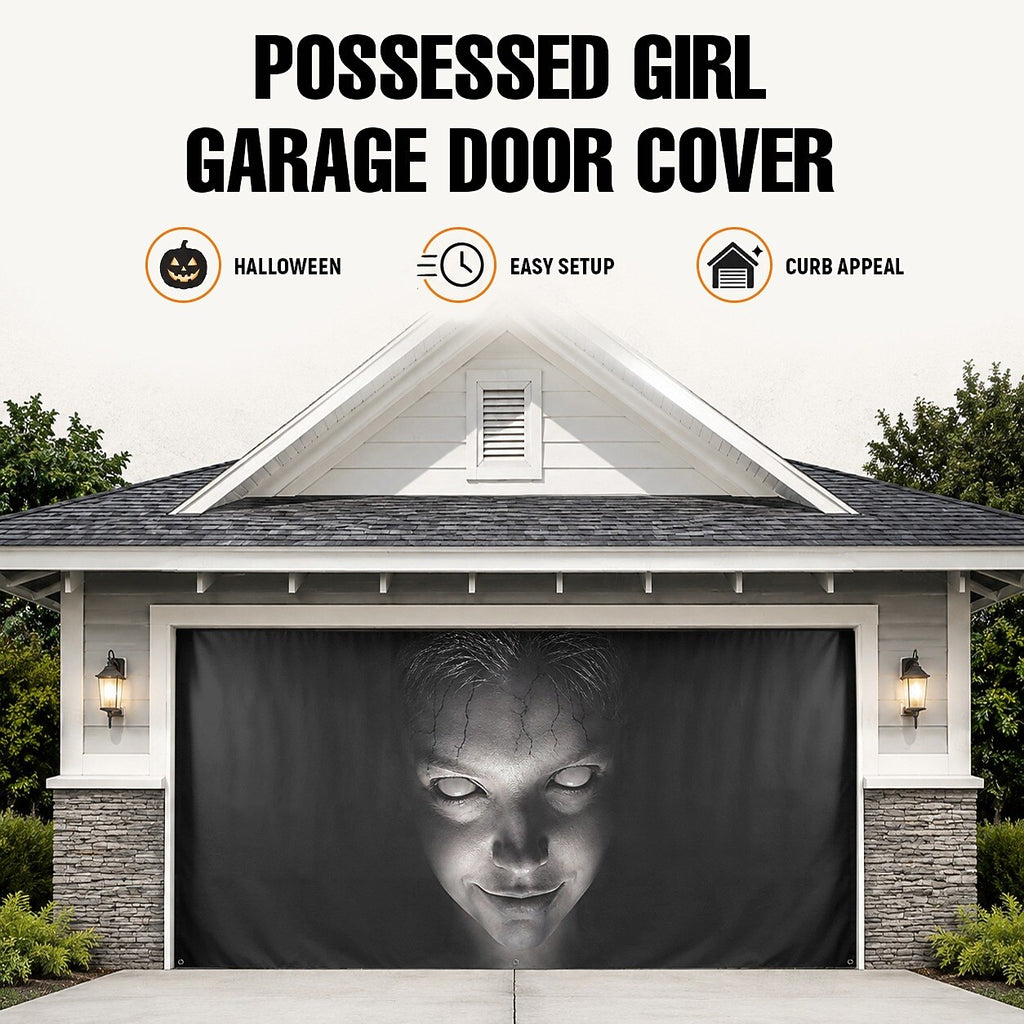 Giant Spider Pumpkin Halloween Garage Door Cover