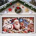 Christmas Garage Door Cover - Snowman Winter Wonderland Design