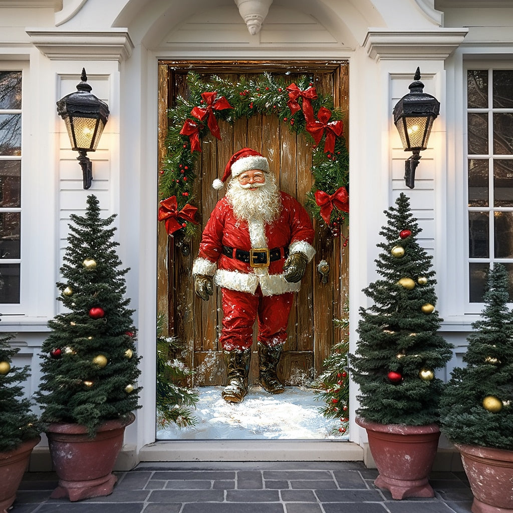 Santa Claus Christmas Door Cover