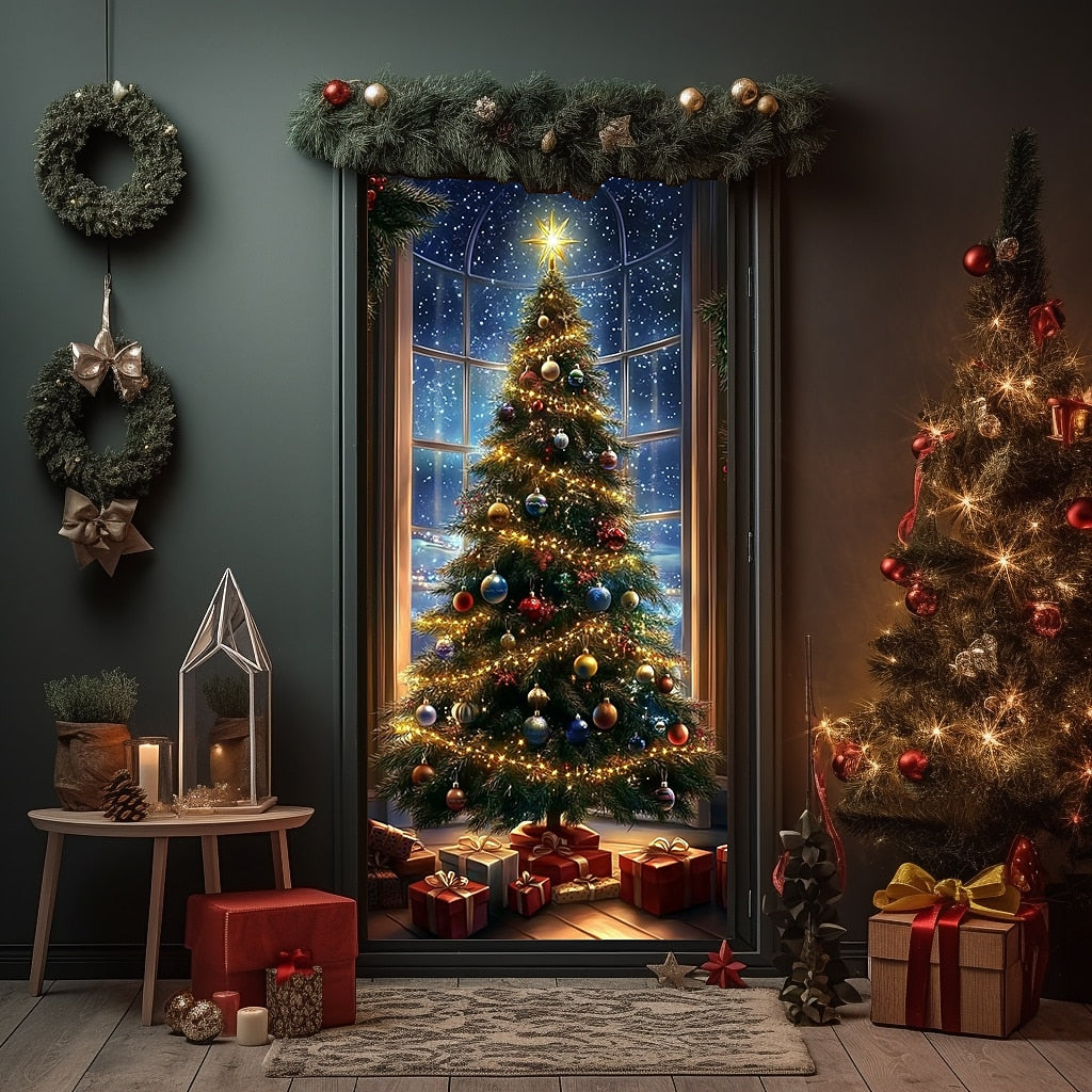 Ornament Christmas Tree Christmas Door Cover