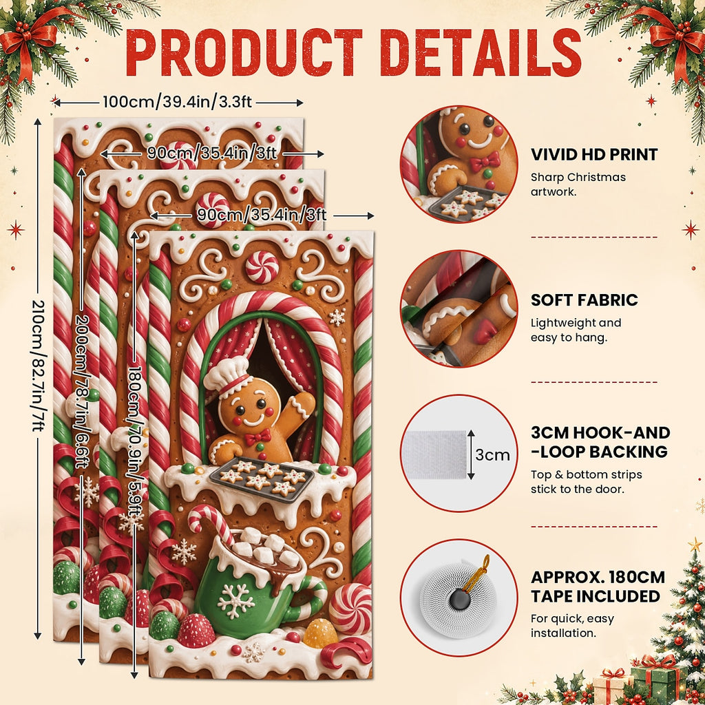 Nutcracker & Candy Cane Christmas Door Cover