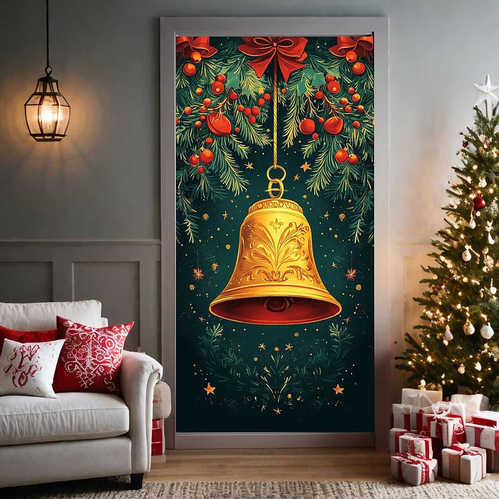 Snowman Christmas Door Cover