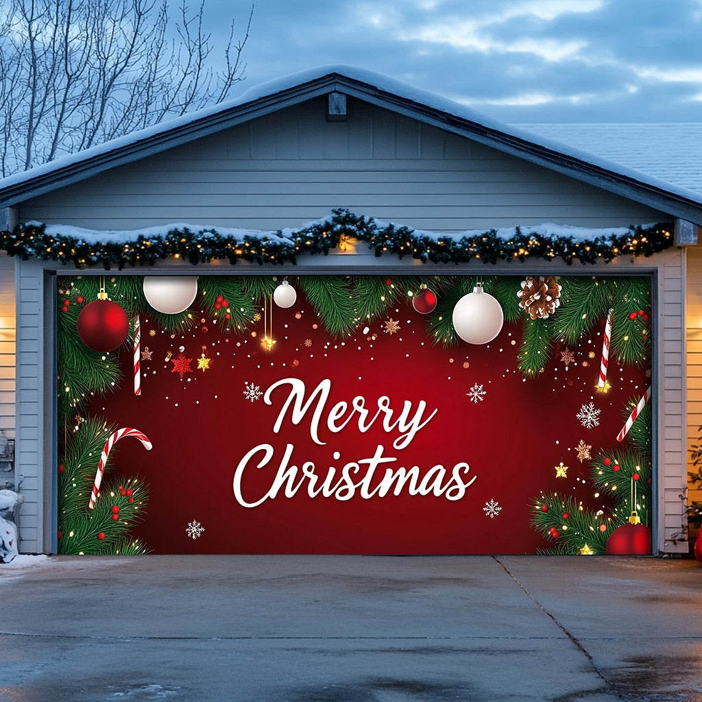 Christmas Stockings Garage Door Cover