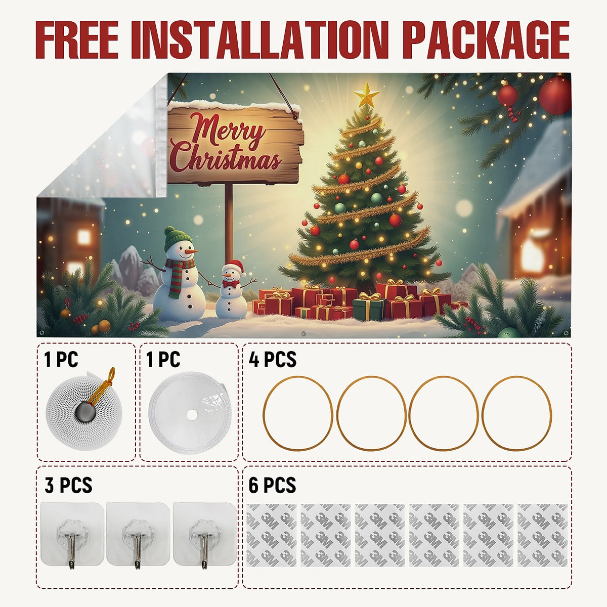 Christmas Cardinal Garage Door Cover