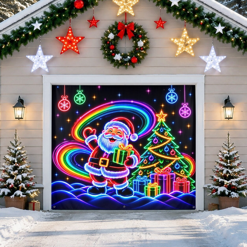 Blacklight Christmas Garage Cover UV Reactive Christmas Angel