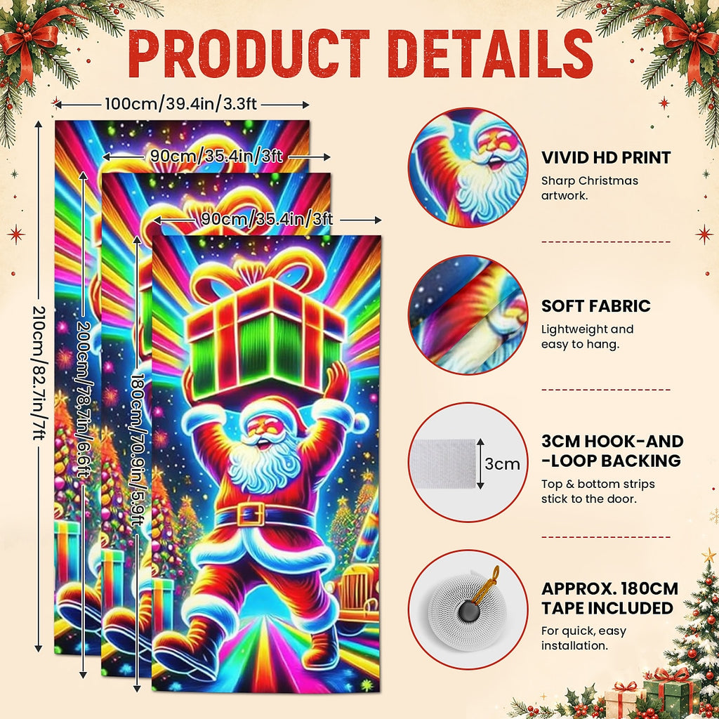 Glowing Snowman Christmas Door Cover