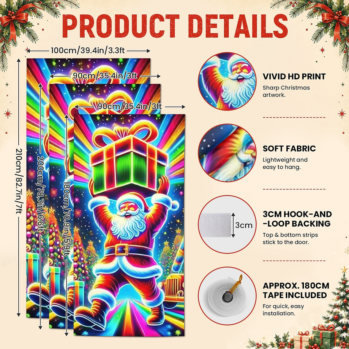 Glowing Snowman Christmas Door Cover