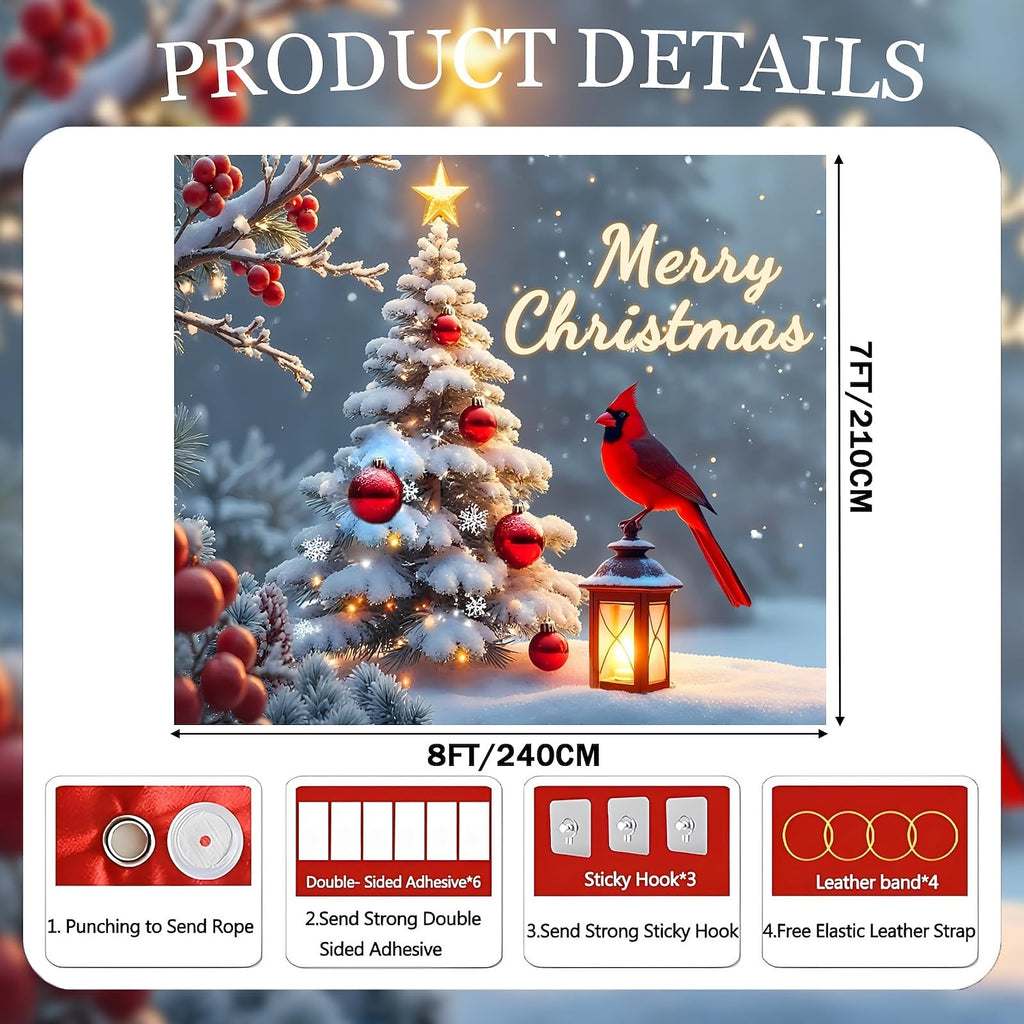 Christmas Cardinal Garage Door Cover