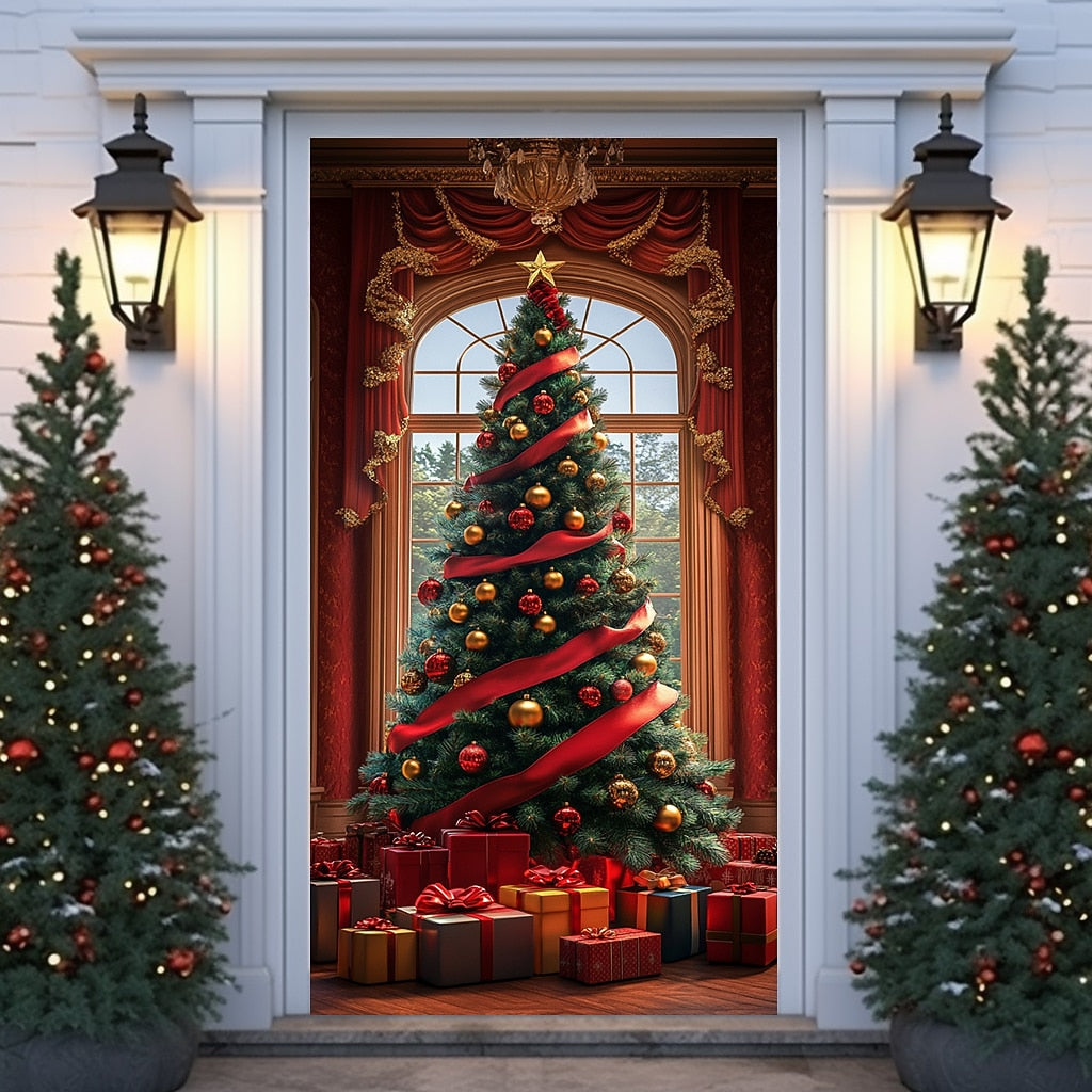 Ornament Christmas Tree Christmas Door Cover