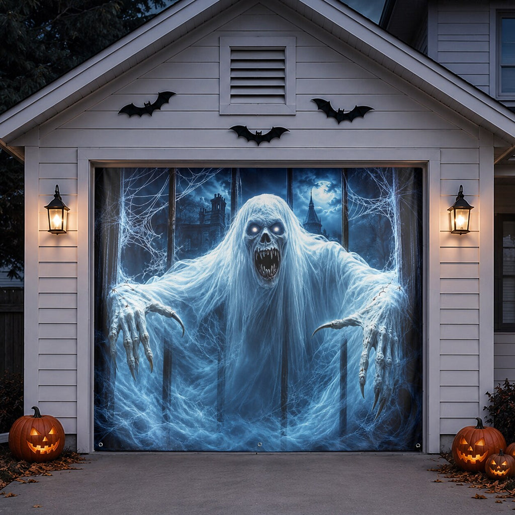 Halloween Ghost Garage Door Cover