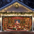 Santa Toy Workshop Garage Door Cover