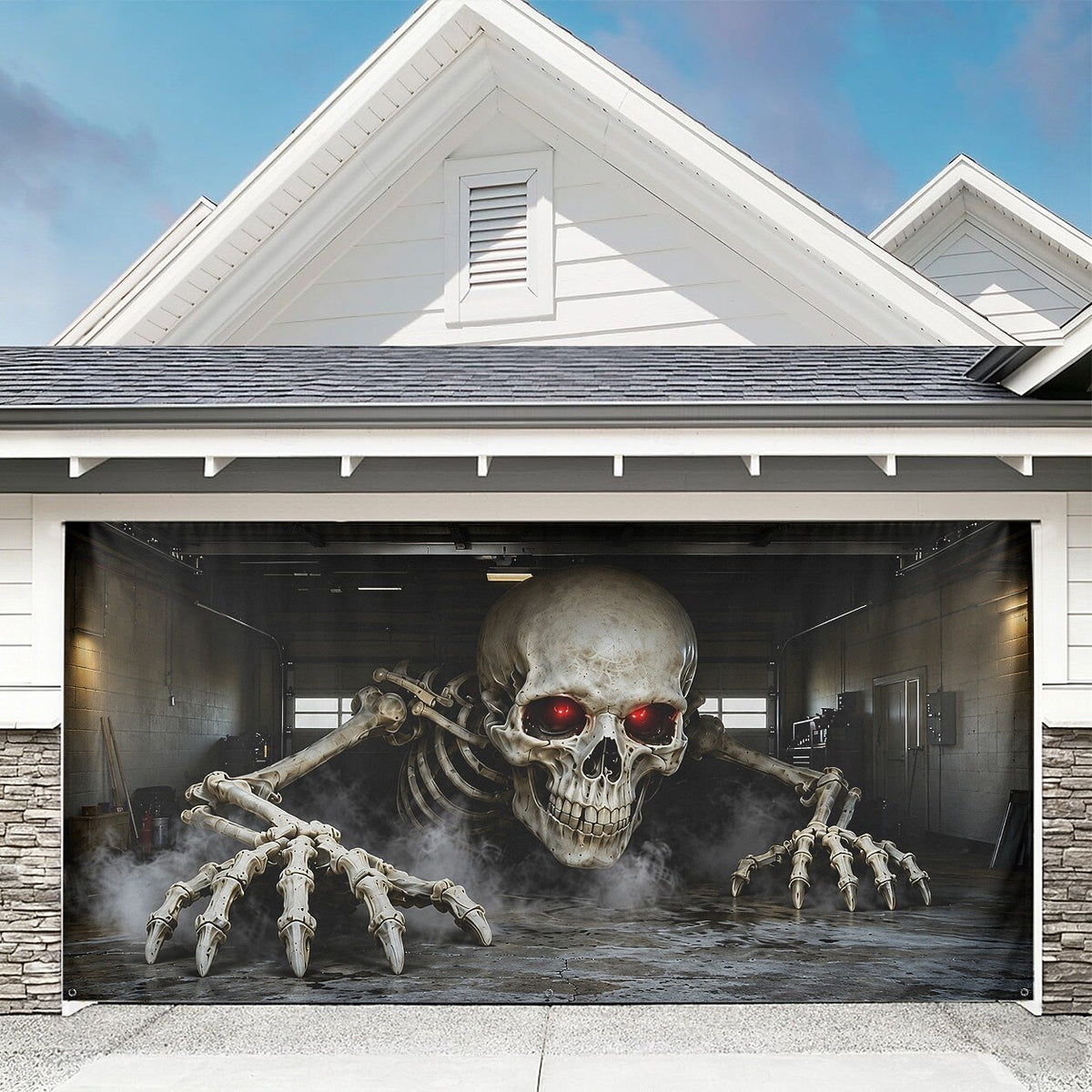 Giant Spider Pumpkin Halloween Garage Door Cover