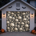 Skull Wall Pattern | Halloween Garage Door Banner Cover