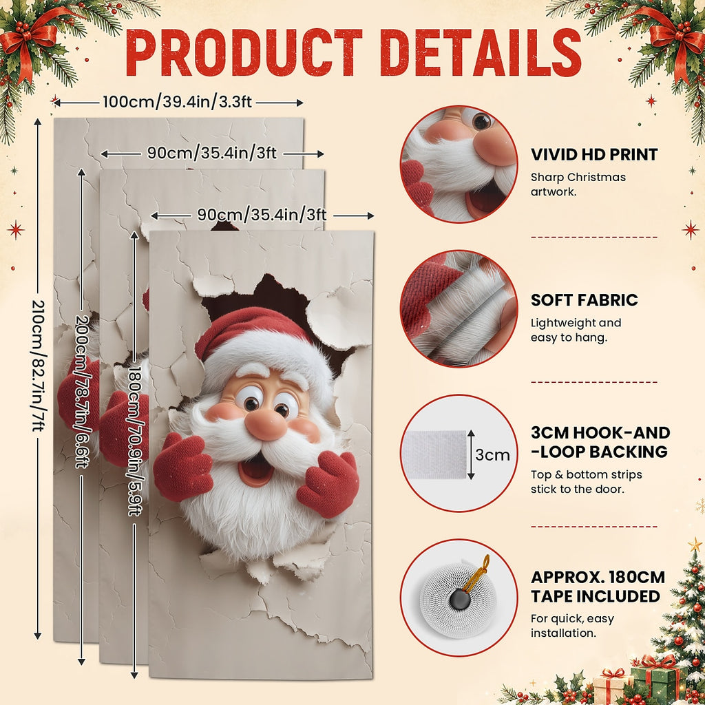 Santa Claus with Gifts Christmas Door Cover