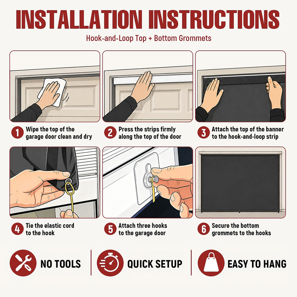 Santa Christmas House Garage Door Cover