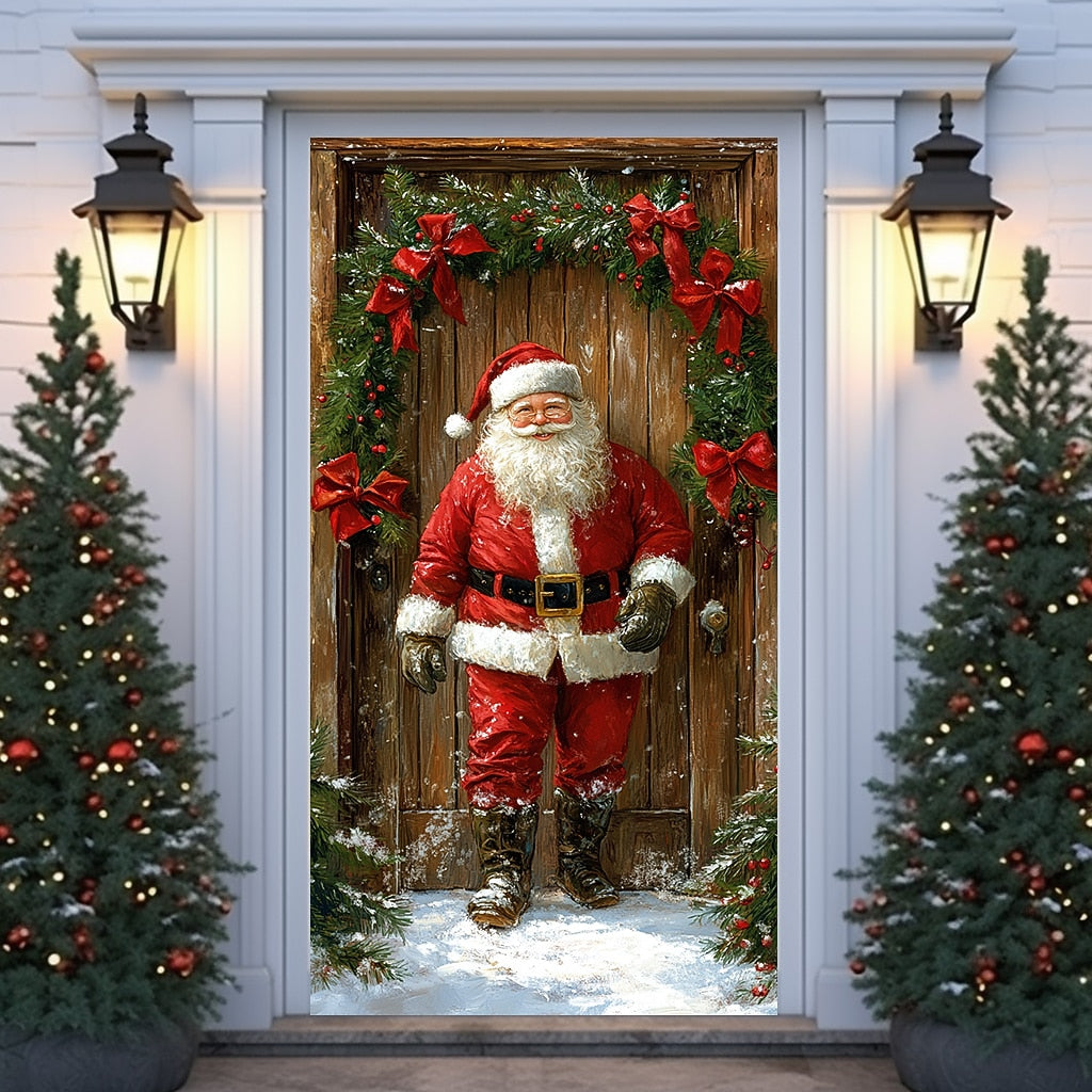Santa Claus Christmas Door Cover