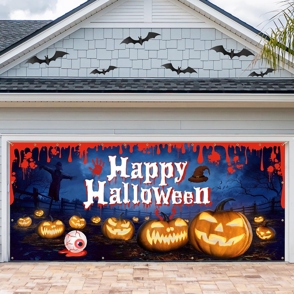 Happy Halloween & Harvest Pumpkin | Halloween Garage Door Banner Cover