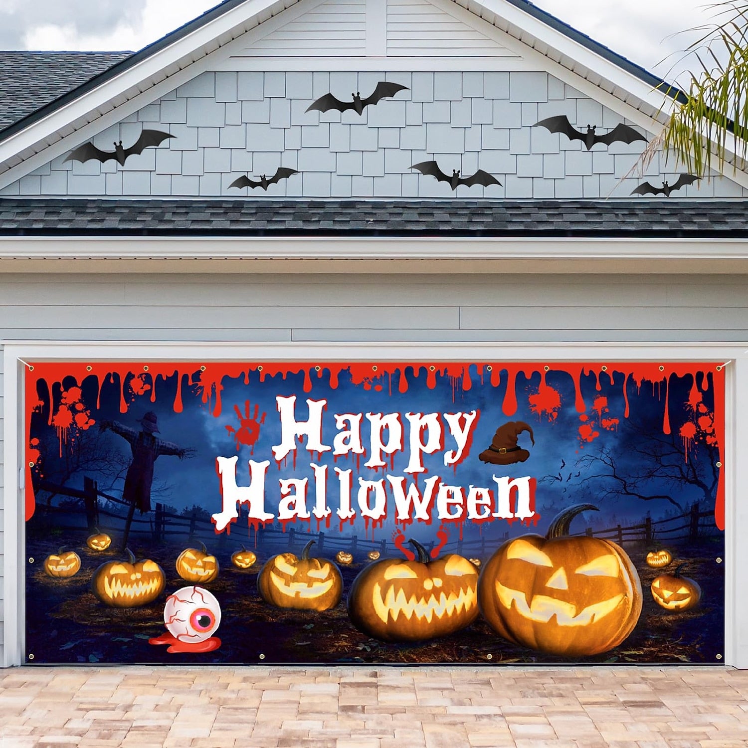 Happy Halloween & Harvest Pumpkin | Halloween Garage Door Banner Cover