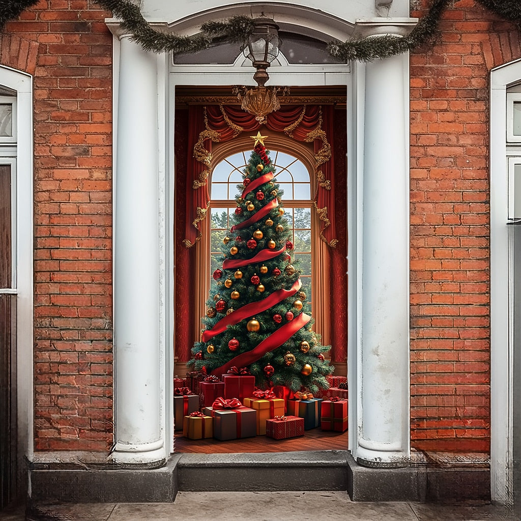 Ornament Christmas Tree Christmas Door Cover